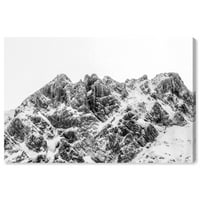 Wynwood Studio 'Mountain Ridge crno -bijela' Pričasni i pejzažni zidni platno platno - crno, bijelo, 30 20