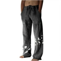 Homadles muške lagane hlače- tiskana siva veličina xxl