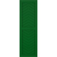 Sjenila od 15 10 40 PVC s dvije ploče U Stilu Ševrona u modernom stilu s fiksnim nosačem, zeleni Viridian