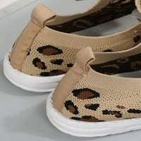 2/ ženske Ležerne ravne cipele od mrežastog materijala natikače, natikače na pruge s leopard printom, sportske