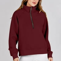 Dukserice za žene rasprodaja jednobojna modna dukserica preveliki džemper za fitness s patentnim zatvaračem casual