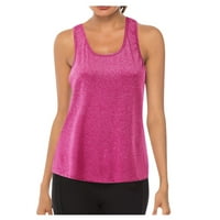 Moonker Womens Tops majice za žene za žene vježbanje mrežice Racerback joga košulje teretane u teretani trčanje