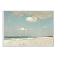 Stupell Industries Beach Pejzaž Neutralno plavo slikarstvo zidna ploča Christy McKee