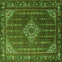 Tradicionalni perzijski tepisi za unutarnje prostore okruglog presjeka zelene boje, promjera 4 inča