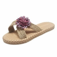 53 $ / ženske papuče s otvorenim prstima s cvijećem; udobne cipele; Ležerne sandale za plažu;