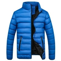 Zimski kaputi za muškarce zimski topli ugrađeni teški kaput s mjehurićima ležerna jakna gornja odjeća u plavoj