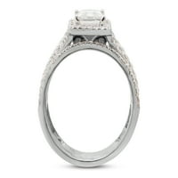 CTTW princeza i okrugli rez laboratorij stvoren moissanite dijamantni halo angažman vjenčanja svadbeni prsten