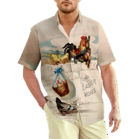 Uskrsna havajska košulja za muškarce, dječja košulja s uzorkom za dječake od 3 inča, prevelika bluza za plažu,