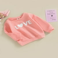 2 / majica za Valentinovo za djevojčice i dječake, pulover s dugim rukavima s printom slova, 3 do 4 godine, dječje