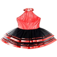_ / Dječja baletna haljina sa šljokicama sa šljokicama za djevojčice latinoamerički moderni plesni kostim gimnastički