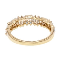Ženski dijamantni prsten u baguetteu od 0,55 karata u žutom zlatu od 10 karata