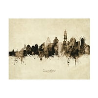 Michael Tompsett 'Santorini Skyline Vintage' Canvas Art
