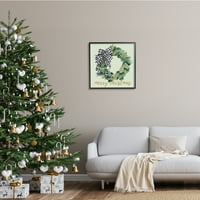 Stupell Industries Green List Vijen Sretan božićni fraza Plaid Bow, 24, dizajn Patricia Pinto