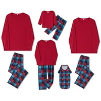 Crvena božićna pidžama za obitelj - odgovarajuća pidžama, karira
