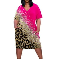 Plus-size, poluformalna Ženska haljina, Plus-Size Ženska haljina, ljetne Ležerne sarafane s izrezom u obliku slova