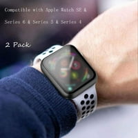 Čvrsta futrola za telefon s kaljenim staklenim zaslonom zaštitnikom kompatibilan za iPhone Watch Series Se Series