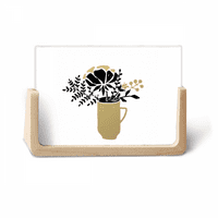 cvjetna vaza s citatom fotografija drveni okvir za fotografije stolna vitrina