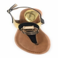 Victoria k ženske zlatne prstenove metalne sandale