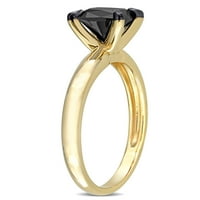 Carat T.W. Crni dijamant 14KT žuto zlato crni rodij zaručnički prsten pasijansa