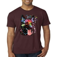 T-Shirt Wild Bobby Dean Russo German Shepherd Dog Lover Men Premium Tri Blend, Cardinal, Small