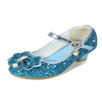 SANVIGLOR GIRLS Mary Jane Glitter Princess Shoes SAVETNE WEELS SANDALS WITHER BOW CORFOR PLESE SEELE SALEGE Okrugli