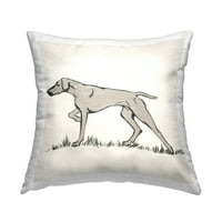Fokusiran na lovačkog psa s minimalističkim dizajnom životinja dizajn jastuka za bacanje Grace Popp