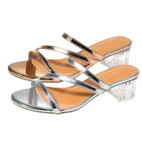 Aayomet sandale za hodanje ženama sandale ljeti novi uzorak modna čista boja jednostavna prozirna kvadratna peta