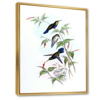 DesignArt 'drevni hummingbird i' tradicionalno uokvireno platno zidne umjetničke tisak