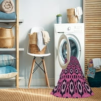 Ahgly Company stroj za pranje unutarnjeg kvadrata prijelazne tamne vruće ružičaste prostirke, 3 'kvadrat