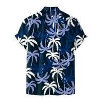 Modna Muška ležerna majica s printom Havajski odmor s reverom i kratkim rukavima
