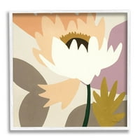 Moderna grafika s cvjetnim oblicima u bijelom okviru, zidni tisak, dizajn Liz Jardine