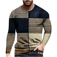 INLEIFE MENS PLUS SIZE KOSORNE, modni muški labavi pulover okruglog vrata plus veličina 3D tiskanje majice s dugim
