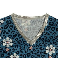 Bluze i košulje s kratkim rukavima i dekolteom u obliku slova u, sportske majice za žene, ženske Ležerne majice