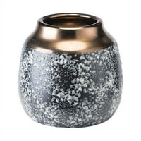 Keramička metalna vaza, velika od metala i crnog pepela