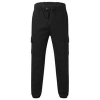 muške Casual hlače, muške rastezljive golf hlače, lagane casual hlače za rad s džepovima, crne, 3 inča