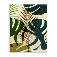 Sažetak palminog aranžmana tople tropske ljetne biljke uokvirene slikarstvom umjetničkog tiska
