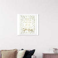 Wynwood Studio tipografija i citati zidne umjetničke platnene otisci 'Uvijek sjajni konfeti zlatna folija' Citati