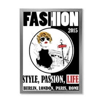 DesignArt 'Style Passion Life Fashion Woman I' Vintage uokviren umjetnički tisak