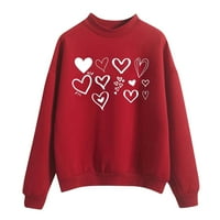 Ženska majica Valentinovo za ljubav zakrpani gornji dio dukserica dugih rukava ležerna bluza Temperamentni pulover
