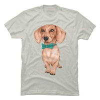 Jazavča, wiener pas muški muški grafički majica za srebrne vrhnje - dizajn od ljudi m