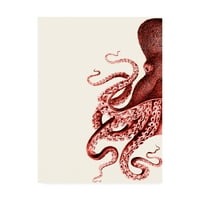 Zaštitni znak likovna umjetnost 'Octopus Coral and Cream a' platno umjetnost Fab Funky