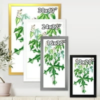 DesignArt 'drevni crtež divljih biljaka' tradicionalni uokvireni umjetnički tisak