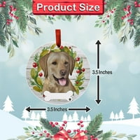 & & Uvoz žuti Labrador ornament-kućni ljubimci & personalizirani Darovi za pse keramički Okrugli s glaziranim