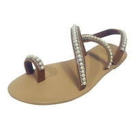 Ljetne ravne sandale ženski pokloni za Majčin dan prozračne udobne cipele s otvorenim prstima s perlicama na Plaži