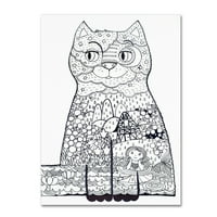 Zaštitni znak likovna umjetnost 'Noćna mačka 1' platna umjetnost Oxana Ziaka
