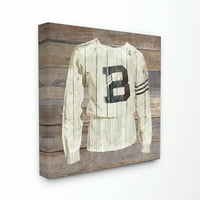 Stupell Home Décor Vintage Sports Jersey Wood Text Design Canvas Wall Art by prednji trijem Pickles