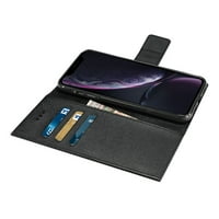 Fulio novčanik futrola iPhone xr 3-in- novčanik u crnoj boji