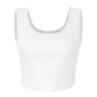 Moonker ženske vrhove košulje za žene za žene čvrste ručne ručice pulover prsluke za usjeve camis gornji tenk