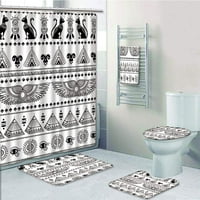 Egipatski plemenski etnički s egipatskim simbolima Povijesna arhitektura kupaonica Set za tuširanje zavjesa za