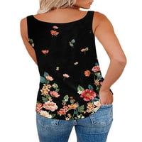 Ženski ljetni cvjetni cvjetni otisak bez rukava bez rukava V-izrez casual camisole osnovni vrhovi tenkova